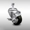 Service Caster 3.5 Inch SS Black Polyurethane Swivel 12mm Threaded Stem Caster with Brake SCC-SSTS20S3514-PPUB-BLK-TLB-M1215 - alternate 1